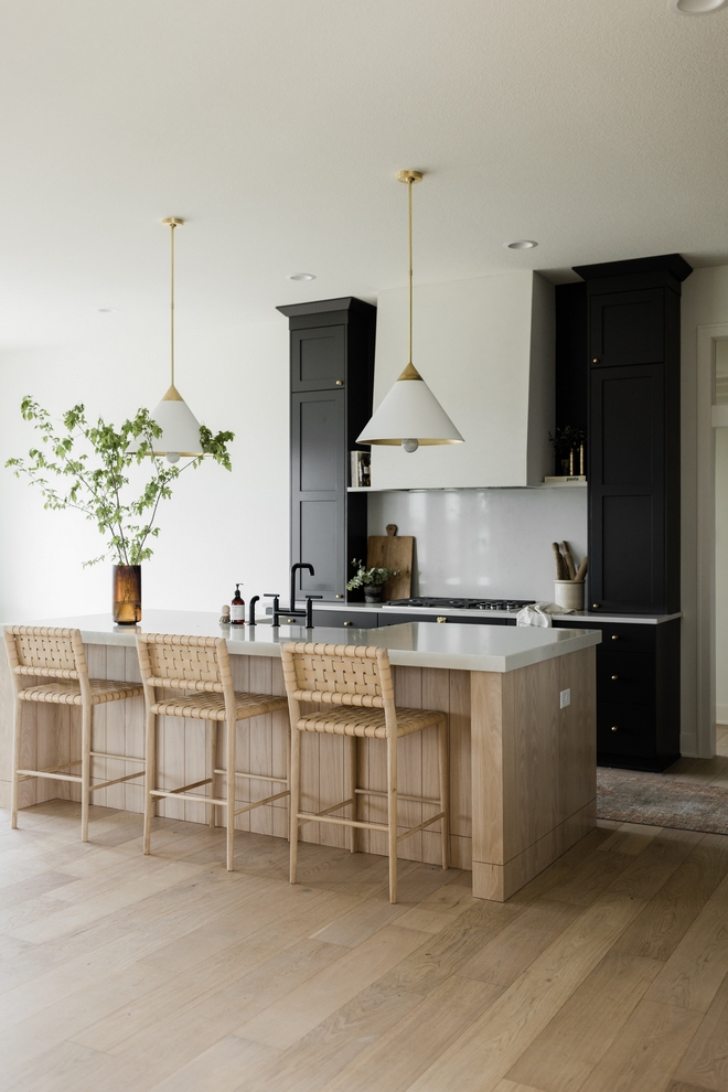 Black and White Modern Farmhouse Kitchen - Home Bunch Interior