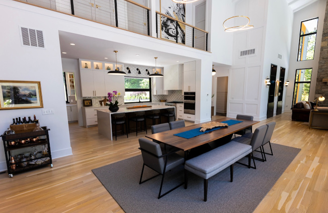 The dining area is between our two living seating areas and is in front of our kitchen #kitchen