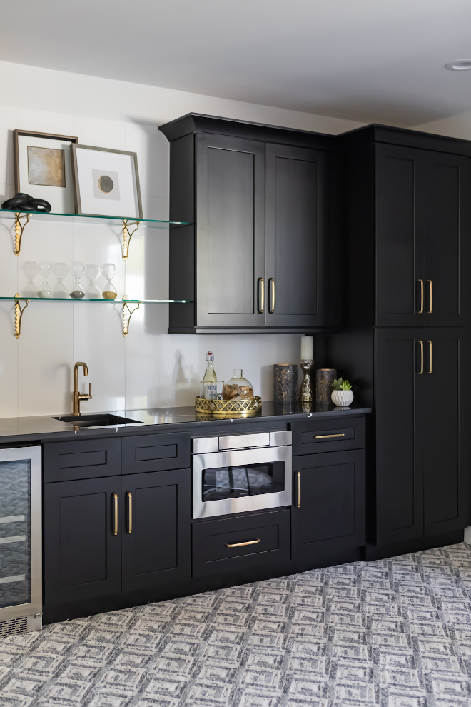 Sherwin Williams Tricorn Black on cabinet