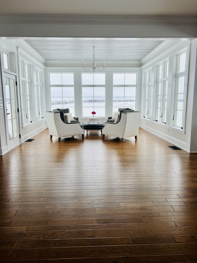 Our sunroom is one of my favorite rooms in our house I love our view of wide-open space because it feels like we are right out in nature