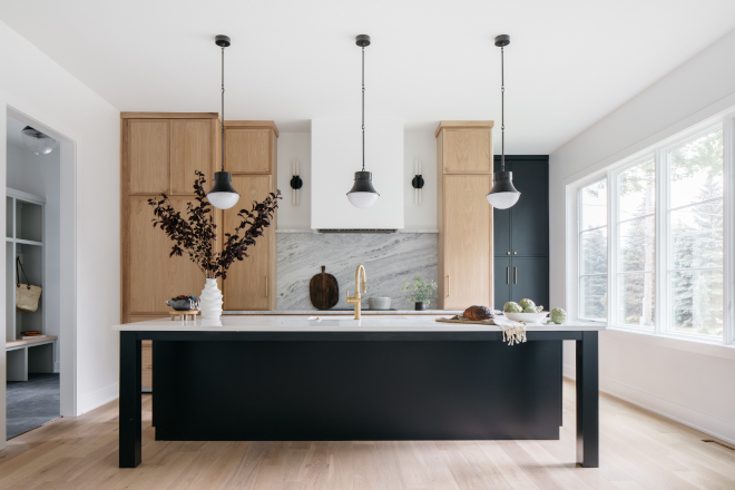 Kitchen layout To the left you will find a mudroom with custom cabinetry and just behind the range wall you will find a beautiful walk-in pantry #kitchen #kitchenlayout