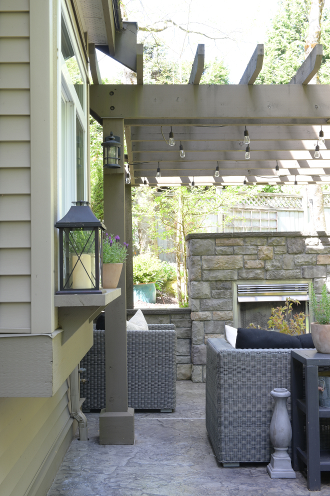 Pergola Outdoor Fireplace