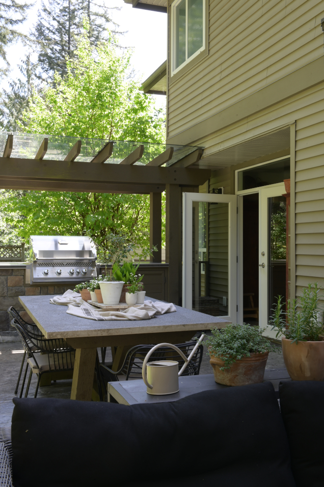 Pergola Outdoor Kitchen Pergola Outdoor Kitchen with glass shelter