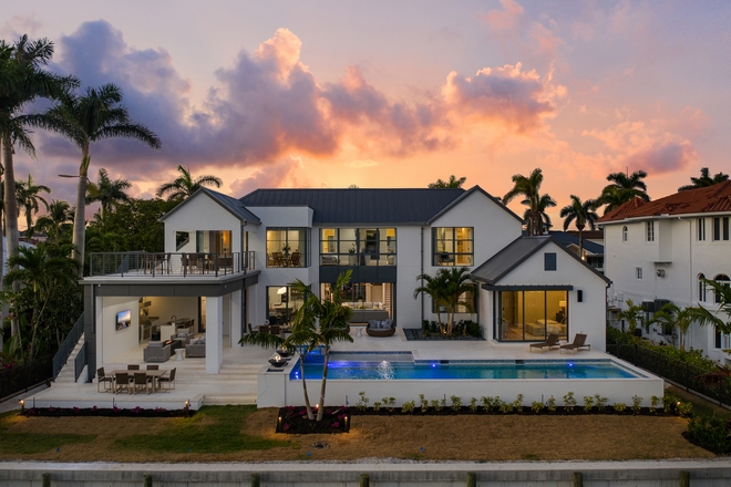 Florida waterfront home pool