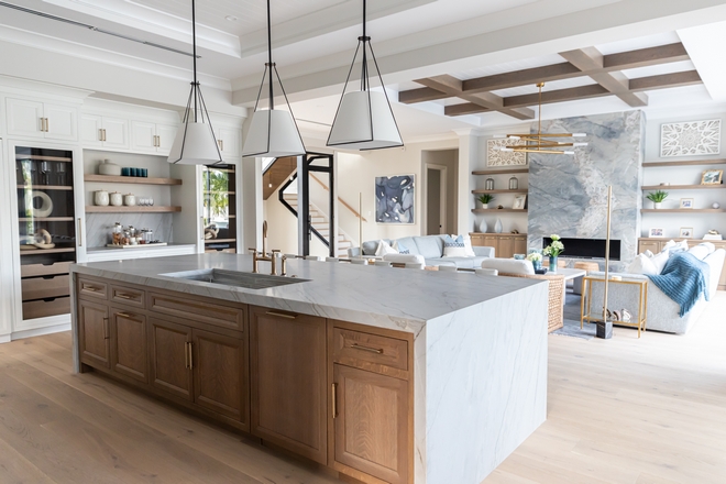 Kitchen Island Cabinetry Stained Sawn White Oak