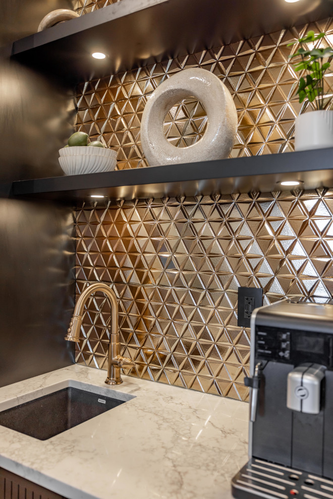 Geo backsplash tile This fun geometric tile takes center stage #geotile