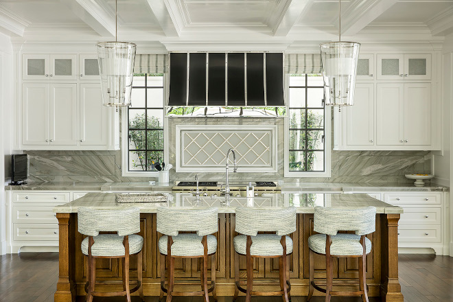 Kitchen Hood Custom with black powder coating and mirrored stainless steel details