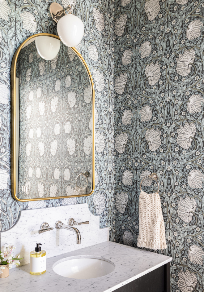 Powder Room Floral Wallpaper