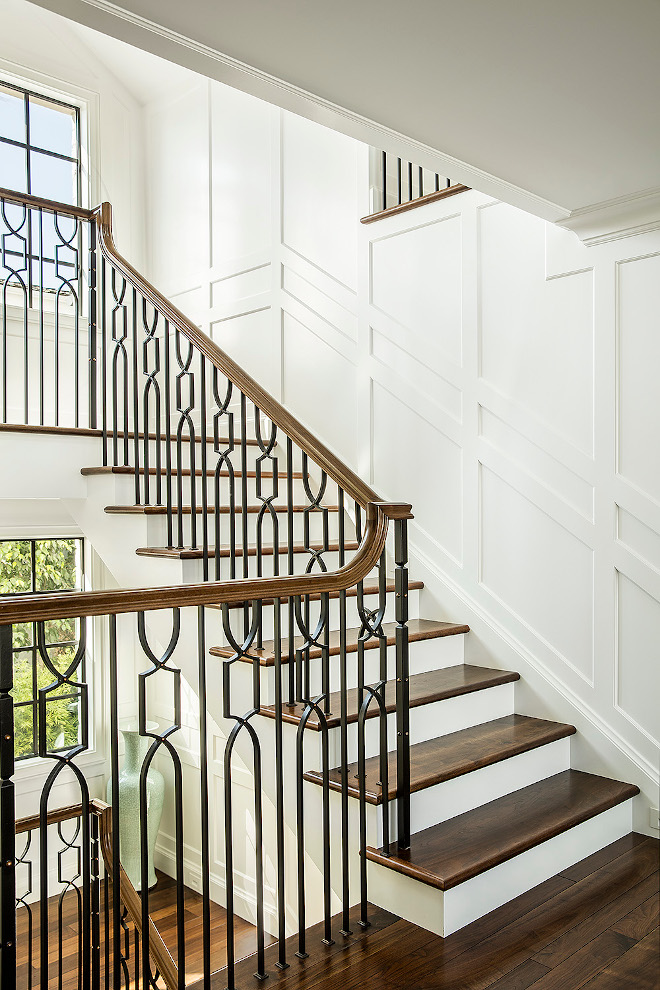 Staircase custom iron baluster walnut floors and wood paneling finish carpentry Staircase custom iron baluster walnut floors and wood paneling finish carpentry Staircase custom iron baluster walnut floors and wood paneling finish carpentry Staircase custom iron baluster walnut floors and wood paneling finish carpentry #Staircase #custom #ironbaluster #walnutfloors #woodpaneling #carpentry