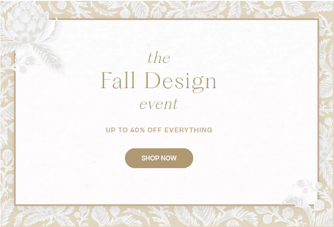 Fall design sale