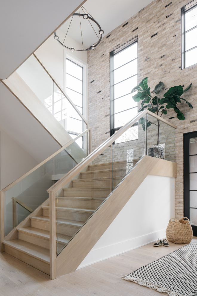 Glass Railing White Oak Stairway Glass Railing with White Oak handrail ideas #GlassRailing #WhiteOak #Stairway #GlassRailing #WhiteOakhandrail #WhiteOakhandrailideas