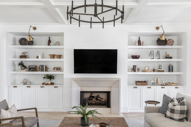 Great Room Built-in Paint Color Sherwin Williams Pure White Great Room Built-in Paint Color Sherwin Williams Pure White #GreatRoom #Builtin #PaintColor #SherwinWilliamsPureWhite