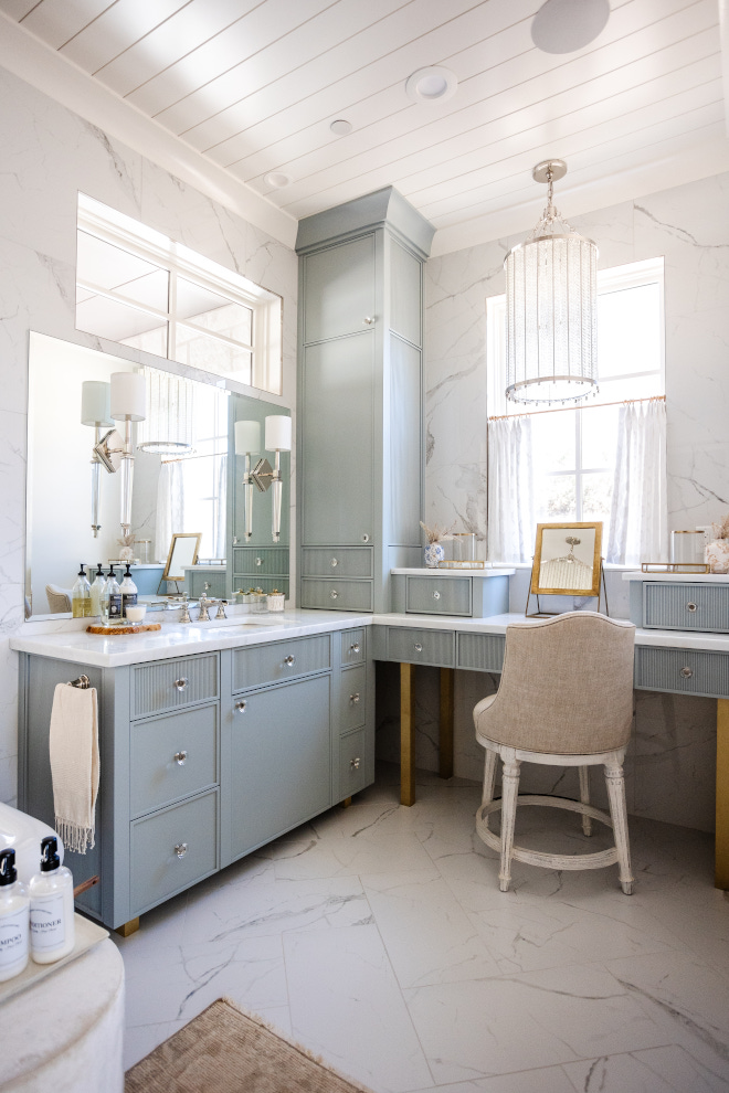 Blue Gray cabinet Paint Color for Bathroom Benjamin Moore Silver Mink Blue Gray cabinet Paint Color for Bathroom Benjamin Moore Silver Mink #BlueGraycabinet #PaintColor #Bathroom #BenjaminMooreSilverMink #BenjaminMoore