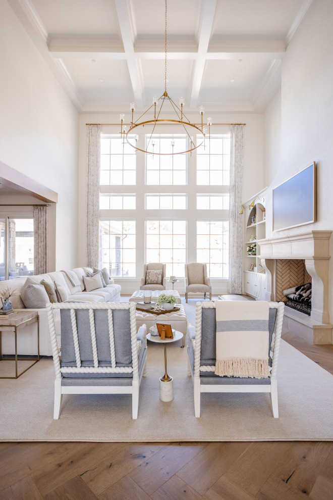 Coffered ceilings in Benjamin Moore Swiss Coffee Coffered ceilings in Benjamin Moore Swiss Coffee Coffered ceilings in Benjamin Moore Swiss Coffee #Cofferedceilings #BenjaminMooreSwissCoffee