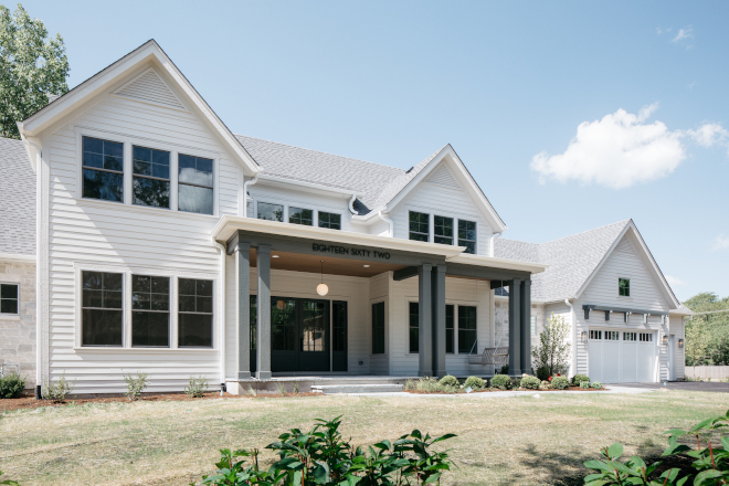 Front porch new home front porch A large front porch and double doors create a welcoming feel to this new home #porch #frontporch #newhome