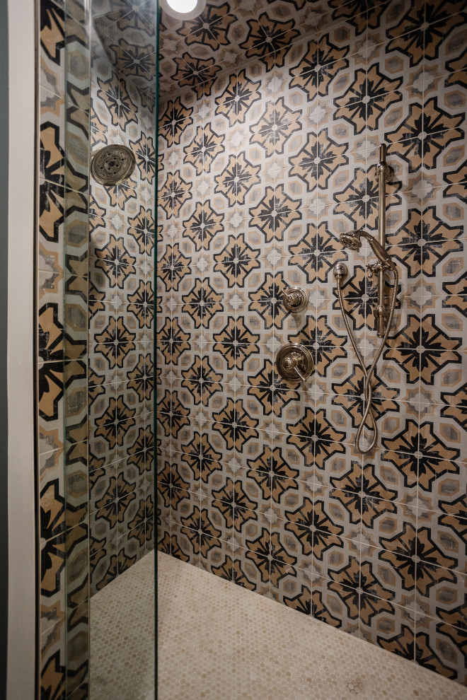 Patterned Shower Wall Tile #PatternedShower #WallTile
