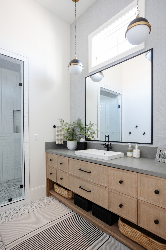 White Oak with custom stain Bathroom White Oak with custom stain Bathroom #WhiteOak #customstain #Bathroom