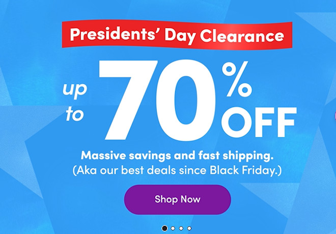 Wayfair Presidents day sale