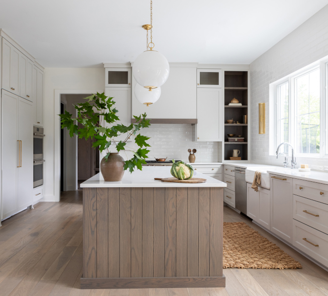 Custom Oak Kitchen Island with shiplap sides stained in Weathered Wood Custom Oak Kitchen Island shiplap sides stained in Weathered Wood #Customkitchenisland #OakKitchenIsland #shiplap#stained #WeatheredWood