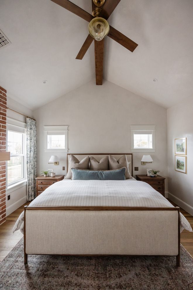 Neutral Bedroom Paint Color Roman Clay Plaster Paint Color Oatmeal #NeutralBedroom #PaintColor #RomanClayOatmeal