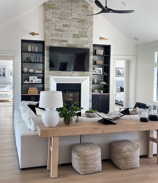 For a large open-concept house finding the ideal furniture arrangement is not always simple but the designer did a terrific job with the great room above For a large open-concept house finding the ideal furniture arrangement is not always simple but the designer did a terrific job with the great room above #openconcept #house #furniturearrangement #designer #greatroom