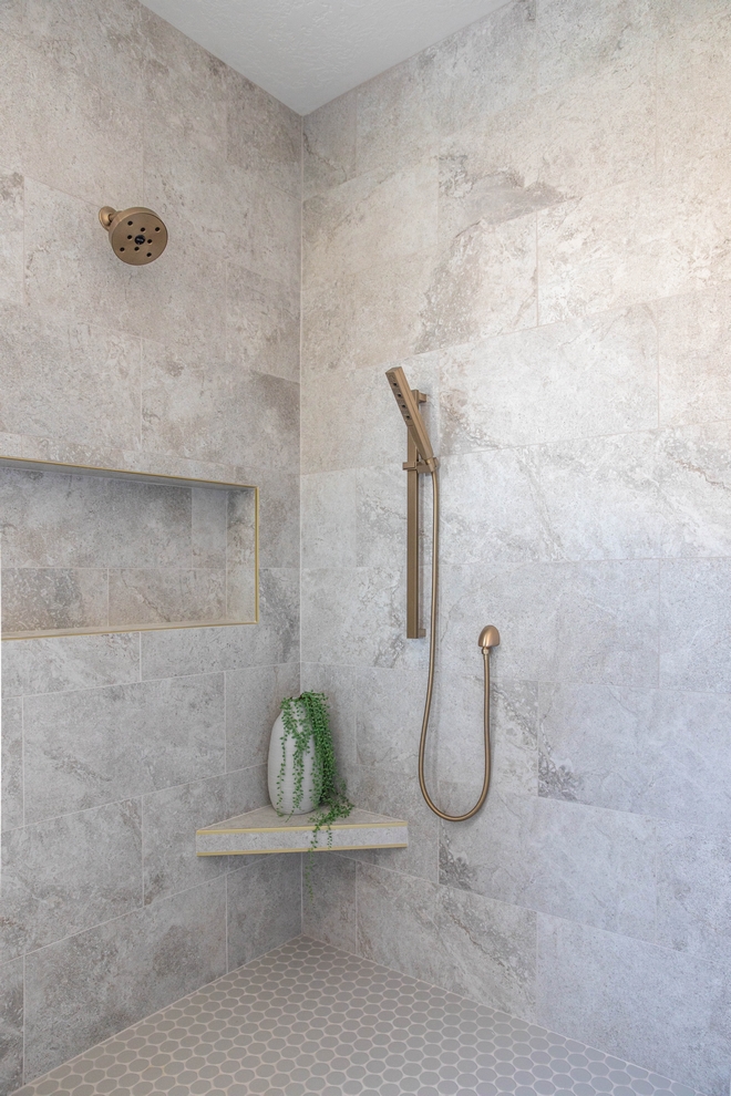 Primary bathroom tile combination shower