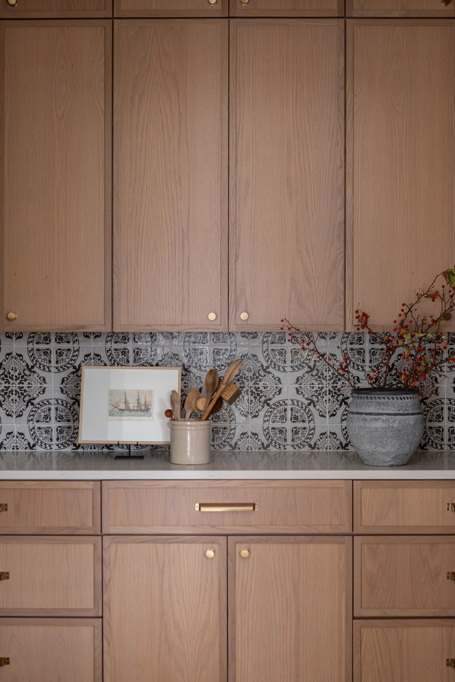 maple cabinets with warm gray stain