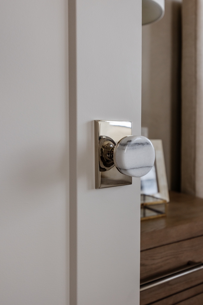 Door Hardware White Marble Knob