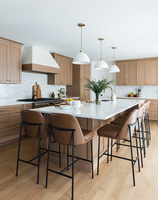 Walls-Benjamin-Moore-White-Dove-White-Oak-Cabinets Kitchen walls painted Benjamin Moore White Dove paired with Minwax Weathered Oak stained white oak cabinets, creating a bright, warm, and balanced kitchen remodel