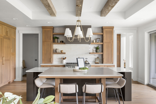 Silestone Poblenou quartz kitchen island countertop in modern Idaho kitchen