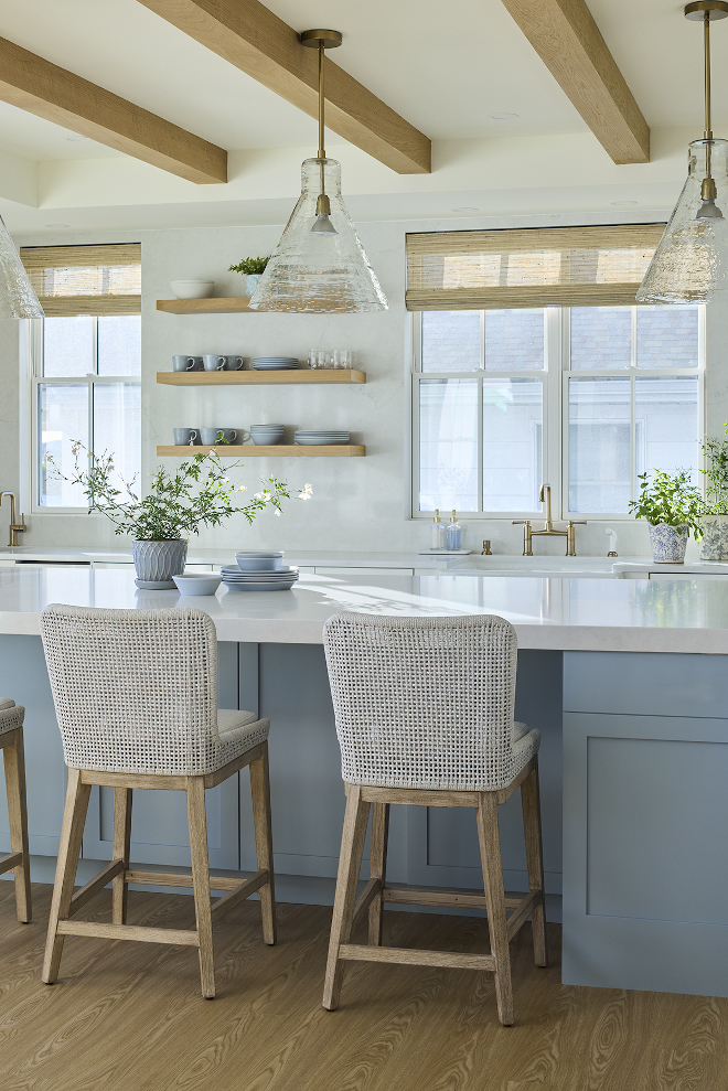 Coastal-kitchen-with-blue-island-ideas Coastal-kitchen-with-blue-island-ideas