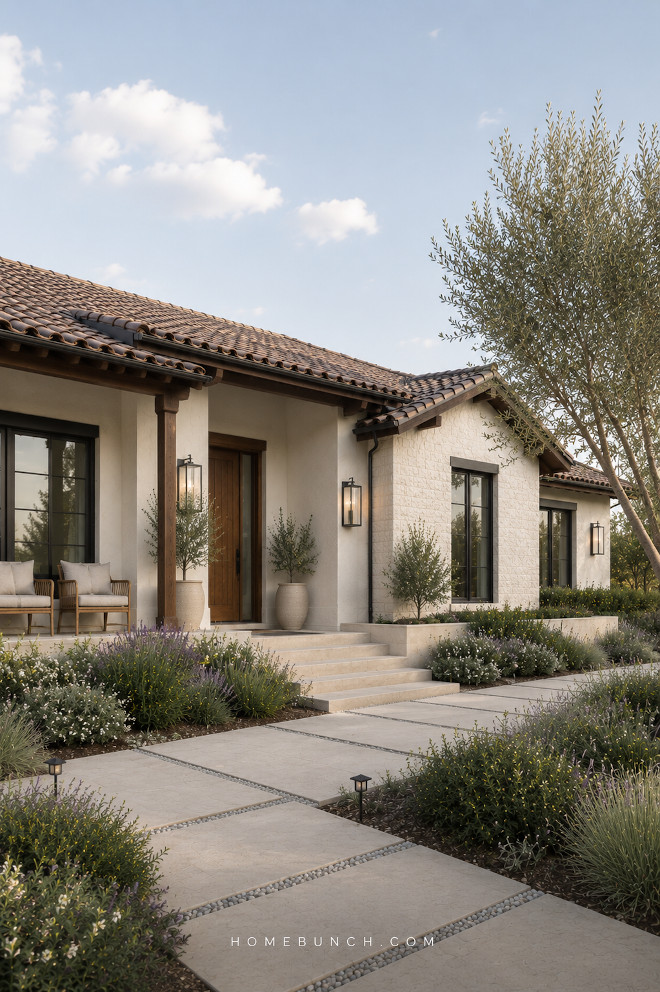 Organic-Modern-Mediterranean-home-exterior-ideas Image of an Organic Modern Mediterranean home exterior