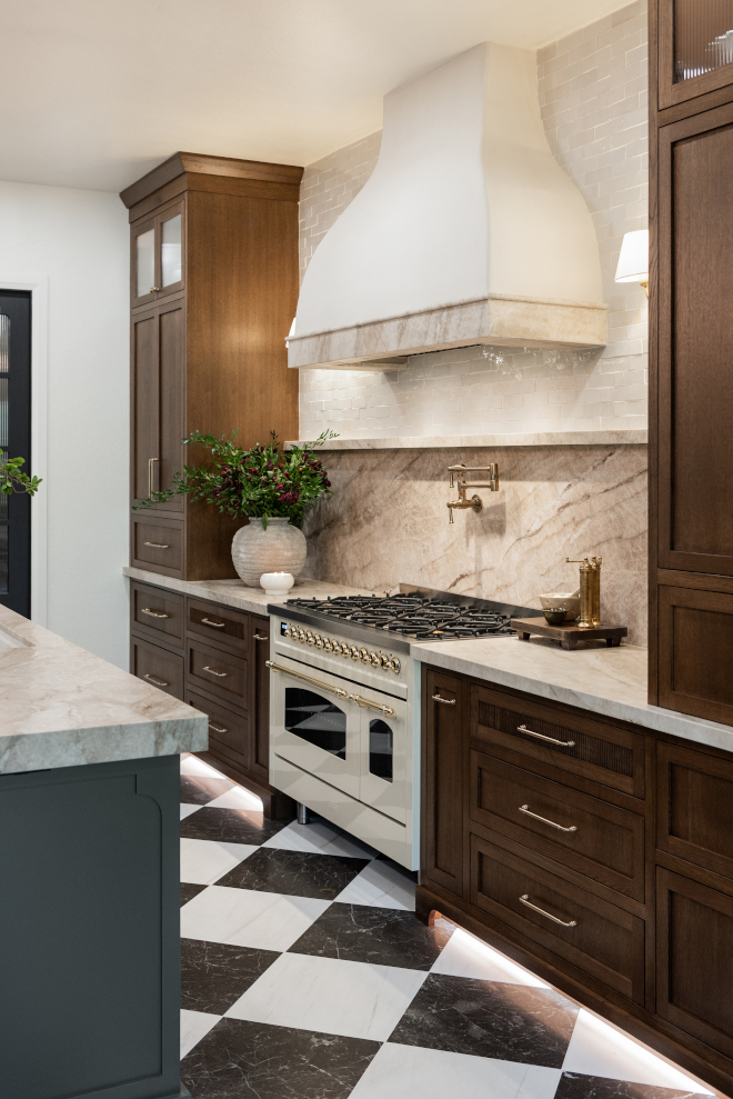custom-plaster-range-hood-portola-figuerosa Custom plaster kitchen hood finished in Portola Paints Figuerosa Roman Clay.