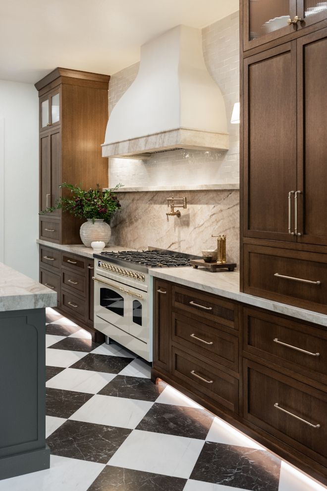 thin-shaker-inset-white-oak-cabinets One-inch thin shaker inset Rift Cut White Oak cabinets stained walnut.