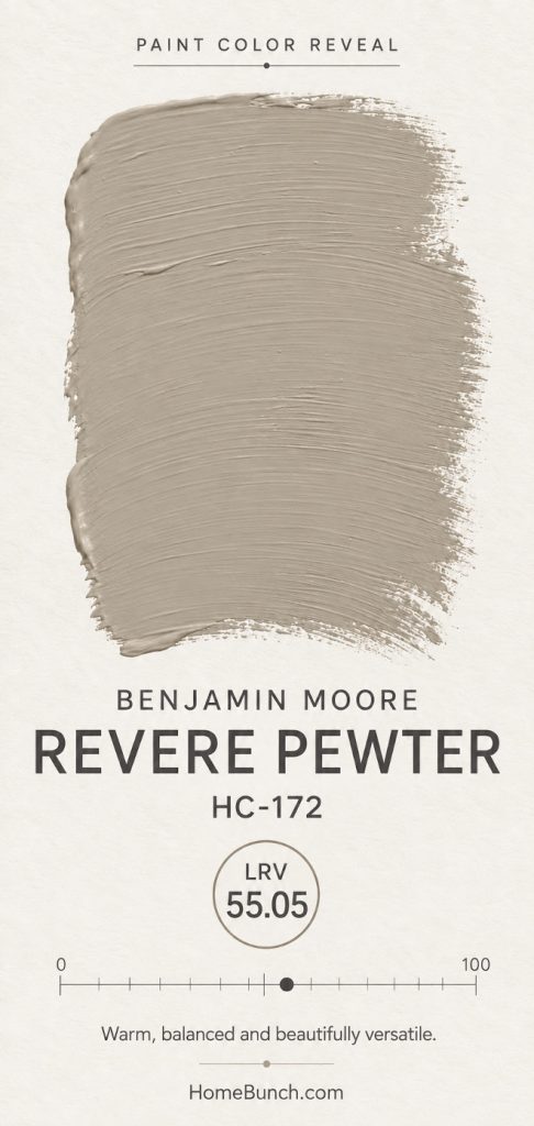 Benjamin Moore Revere Pewter HC-172 Kitchen Cabinet Color - Home Bunch ...