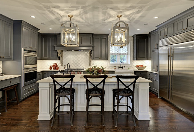 Kitchen. Charcoal Transitional Kitchen. Charcoal Kitchen Lighting. Charcoal Kitchen Cabinet. Charcoal Kitchen Island. Charcoal Kitchen Barstools. Charcoal Kitchen Backsplash #CharcoalKitchen #Kitchen #Transitional 