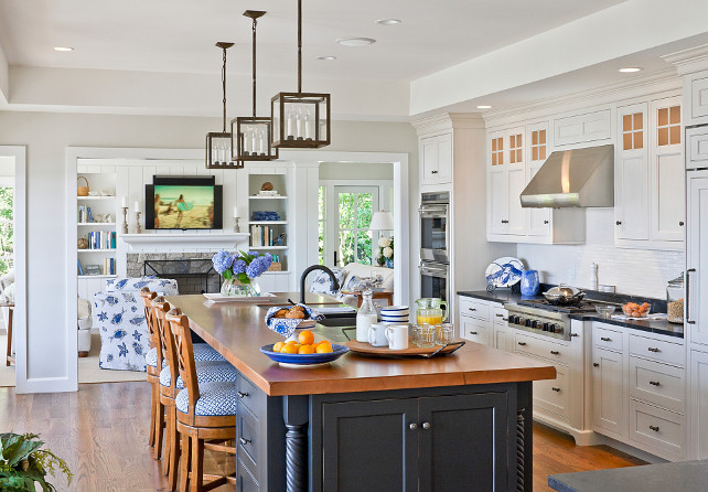 White Kitchen with Navy Blue Island. Navy Kitchen Island. Navy Kitchen Island Paint Color. Navy Kitchen Island Ideas. Navy Kitchen Island Design. Navy Kitchen Island Countertop. Navy Kitchen Island Layout. #NavyKitchenIsland SLC Interiors.