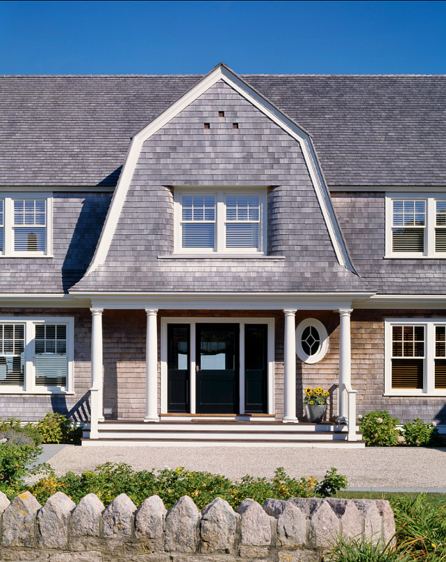 Front Door Paint Color Ideas. Painting your front door in black is always a classic and elegant choice. Paint Color: Benjamin Moore Mopboard Black CW-680#FrontDoor #Door #PaintColor