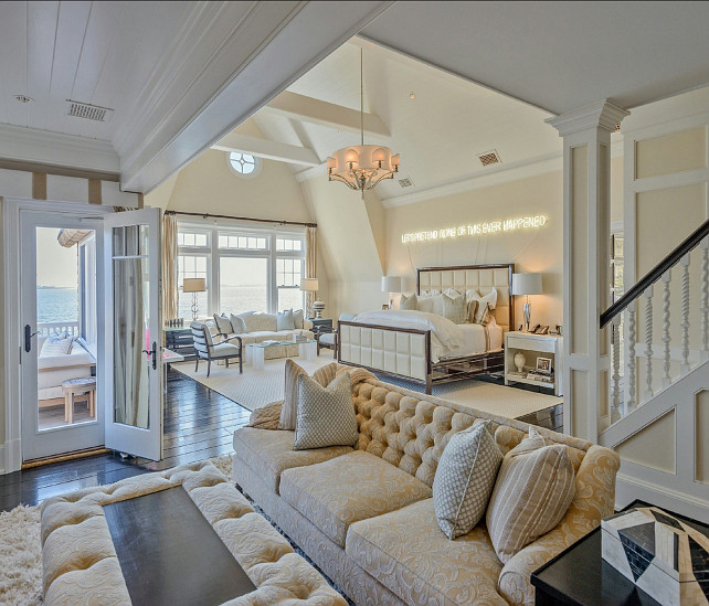 Bedroom. The bedroom in this Hampton's home is amazing. Best design! #Bedroom #BedroomDesign