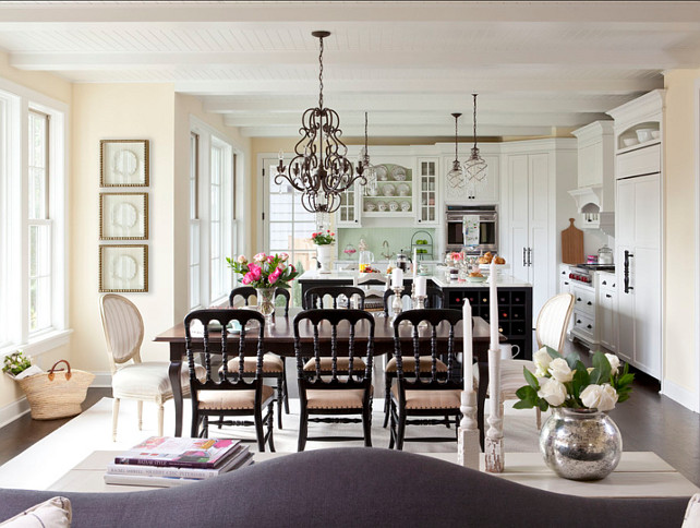 Modern Country Kitchen Design. Beautiful White Country Kitchen Design. #Kitchen #CountryKitchen