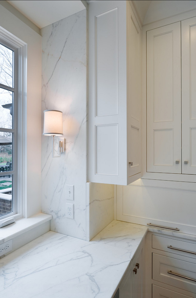 Marble Backsplash. White Marble Kitchen Backsplash. #Marble #Kitchen #Backsplash