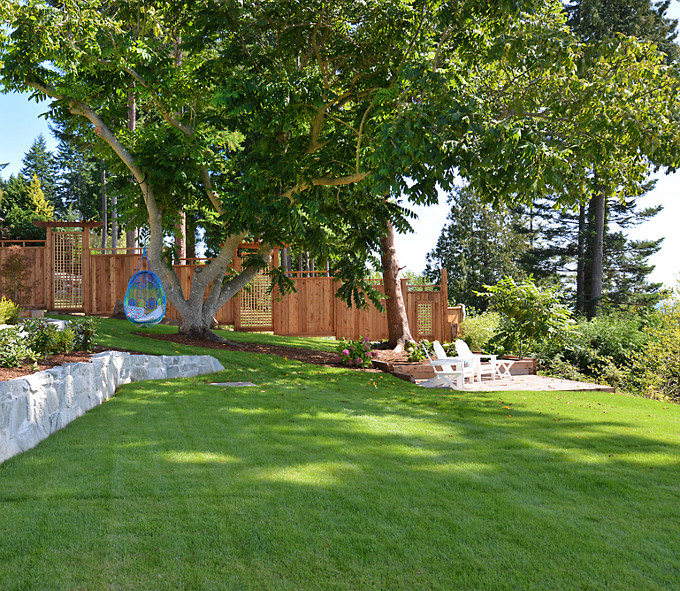 Backyard. Beach house backyard. Sunshine Coast Home Design.