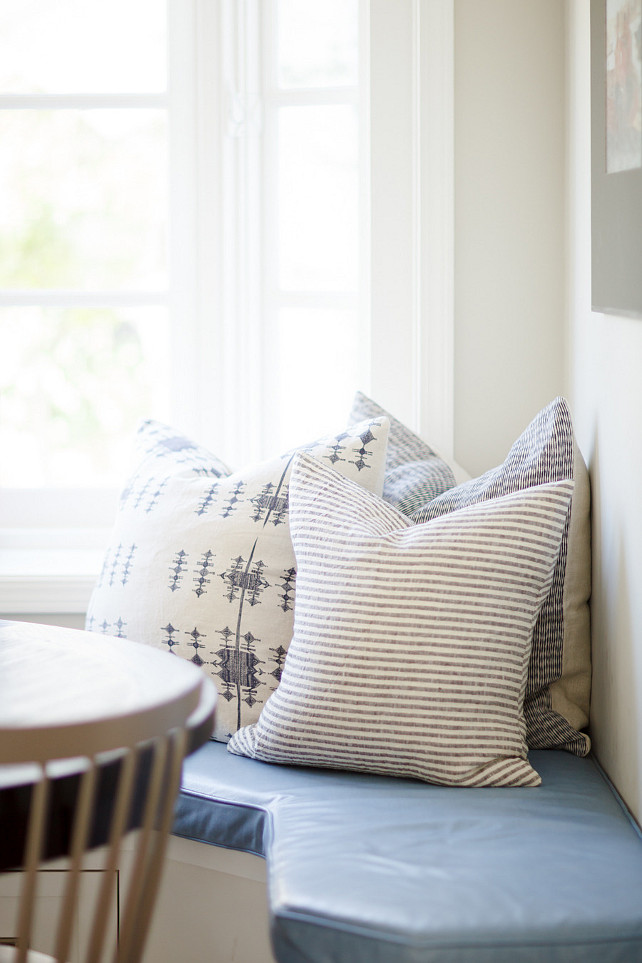 Banquette Pillow. Banquette Pillow Ideas. Banquette Pillow Fabric. #Banquette #Pillow Brooke Wagner Design.