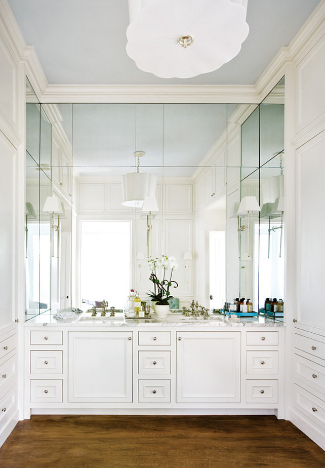 Bathroom Cabinet Layout. Bathroom Cabinet. Bathroom with built-in vanity cabinets and linen cabinets for extra storage. Peter Block Architects and Interior Designer, Beth Webb Interiors.