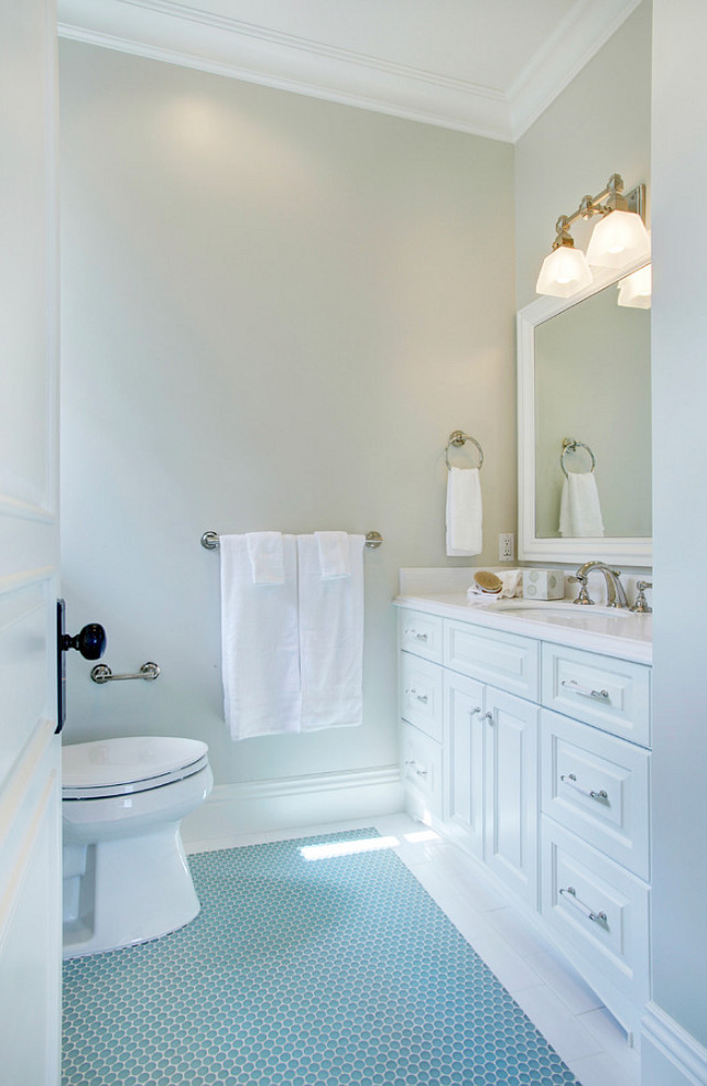 Bathroom Flooring. Bathroom with glass honeycomb tiling. #Bathroom #BathroomTiling #HoneycombTiles Dtm Interiors.