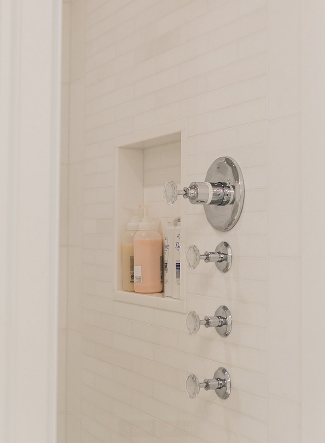 Bathroom Shampoo nook. Brookes and Hill Custom Builders.