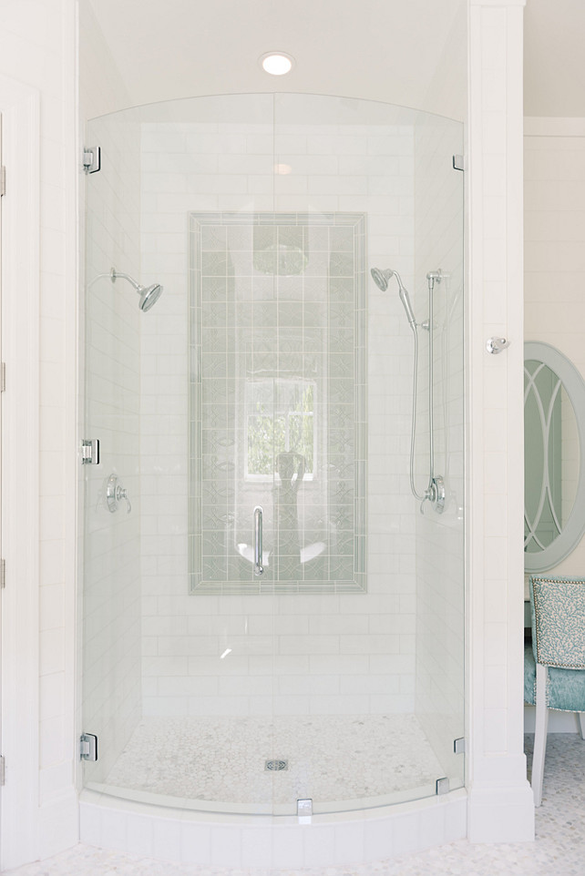 Bathroom Shower layout. Four Chairs Furniture.