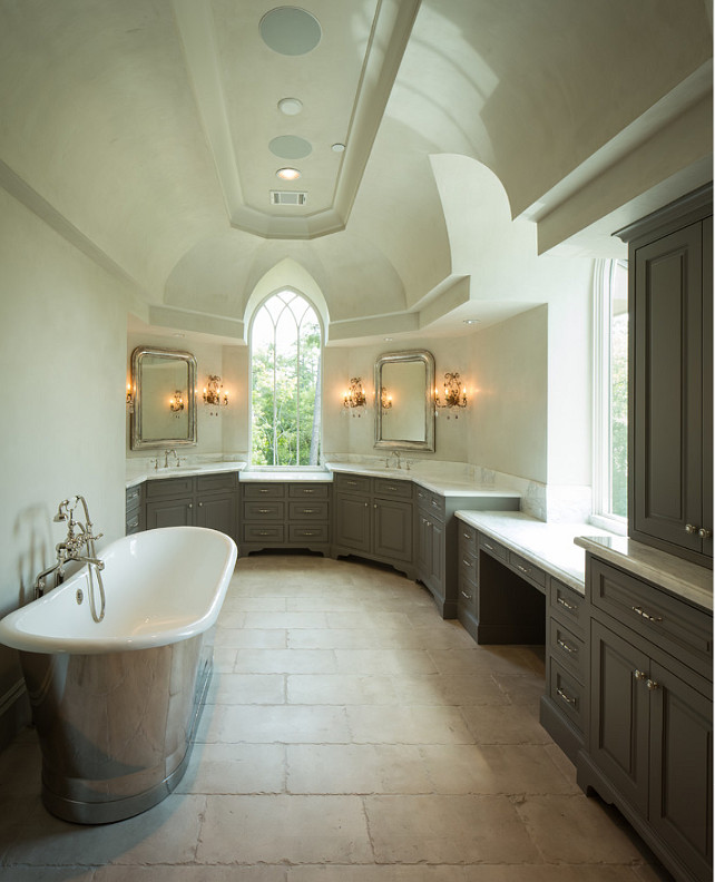 Bathroom. French Bathroom. French Bathroom Design #FrenchBathroom Thompson Custom Homes.