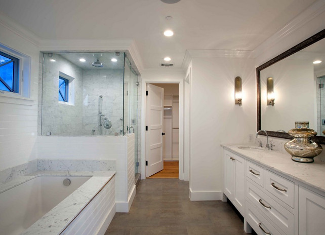 Bathroom. White Bathroom #Bathroom #WhiteBathroom Blackband Design