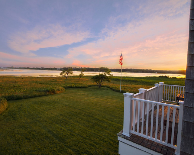 Beach house with ocean sunset view from balcony. #BeachHouse #Ocean #Beach #Sunset Via Sotheby's Homes.